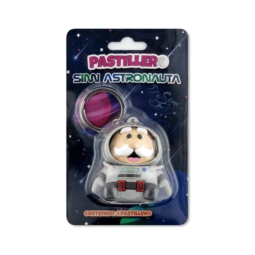 Dr. Simi Pastillero Simi Astronauta‎ Keychain OS White NWT Pill Case Mascot